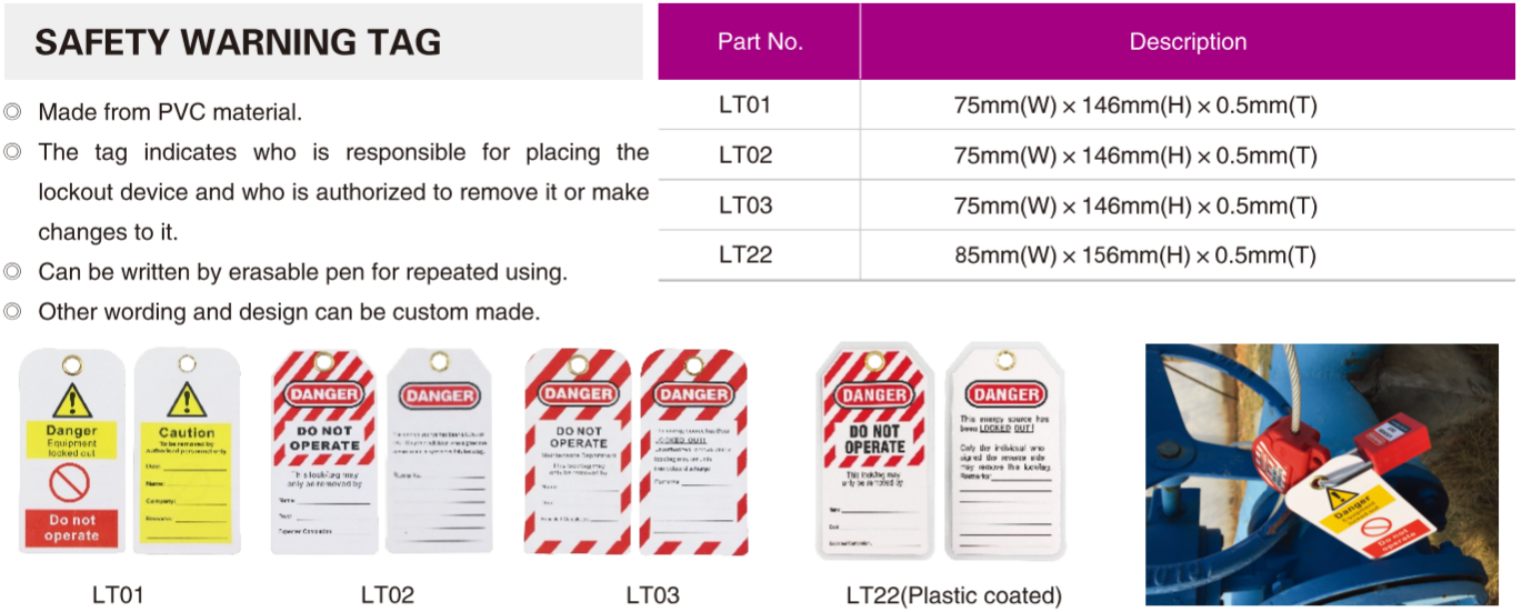 thẻ khóa an toàn prolockey