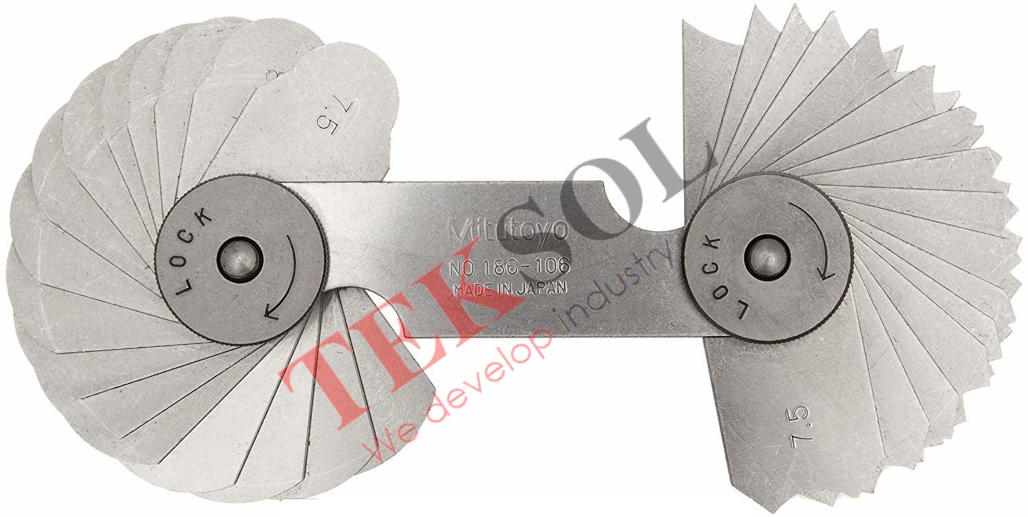 Bộ dưỡng đo bán kính 186-106 7.5-15mm (32 lá)