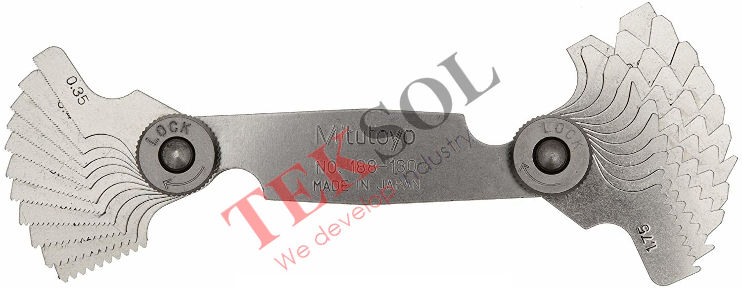 Bộ dưỡng đo ren 188-130 0.35-6mm (22 lá)