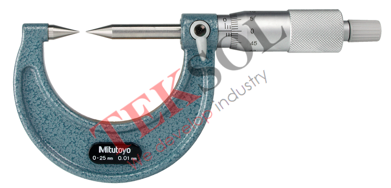 Panme đầu nhọn cơ khí 112-201 0-25mm x0.01 (loại 30°)