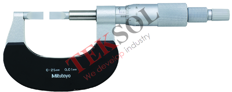 Panme cơ đo rãnh 122-161 0-25mm x 0.01 kiểu C