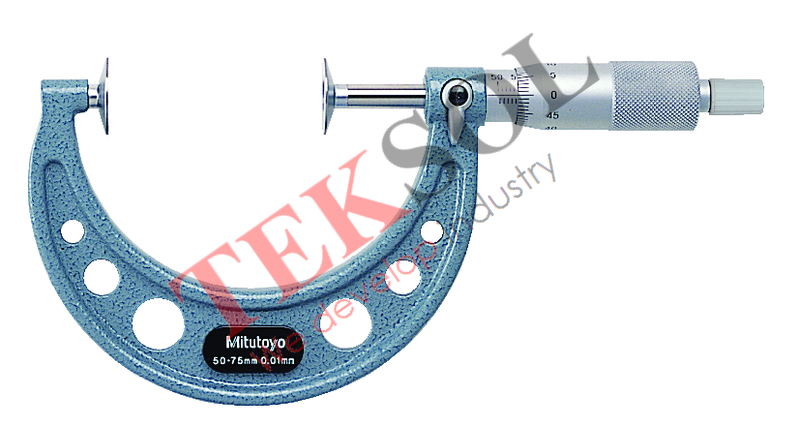 Panme cơ đầu đĩa đo bước răng 123-103 50-75mm x 0.01