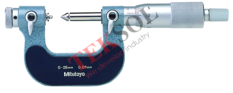 Panme đo ren 126-125 0-25mmx0.01 (không đầu đo)