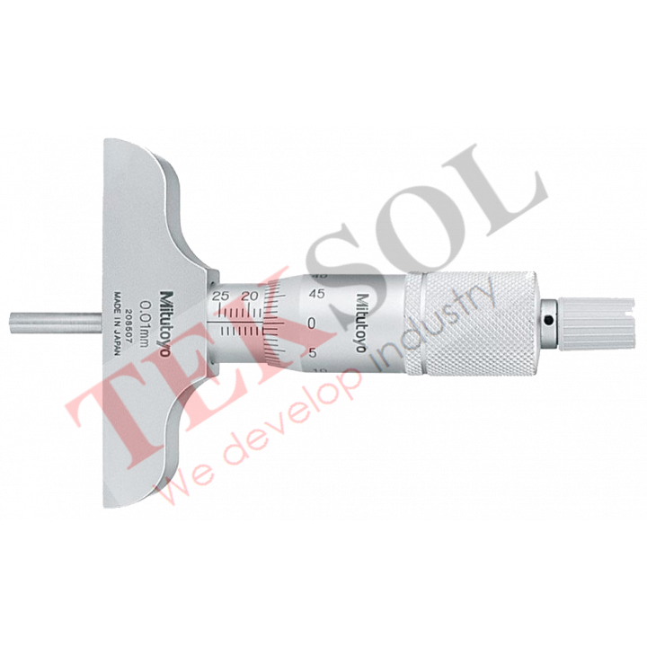 Panme đo sâu Mitutoyo 128-101 0-25mm x 0.01( Đế đo 63.5mm)