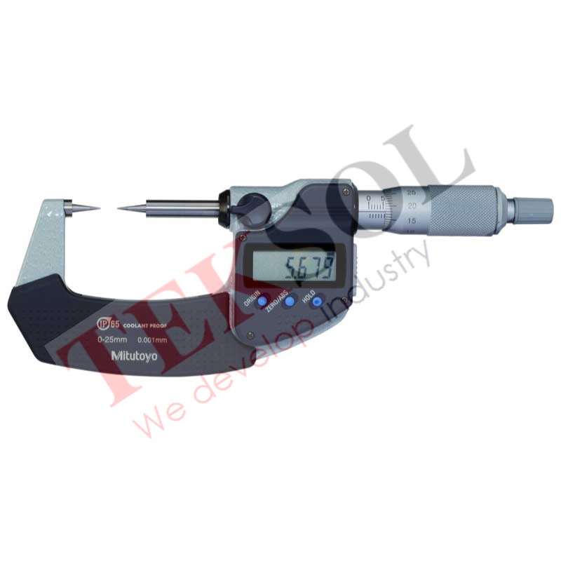 Panme đo ngoài điện tử đầu nhọn Mitutoyo 342-261-30 (0-25mm/ 0.001mm)