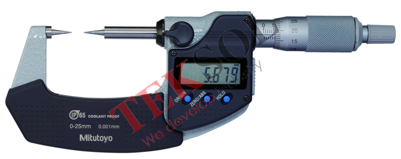 Panme đo ngoài điện tử đầu nhọn Mitutoyo 342-262-30 25-50mm x 0.001