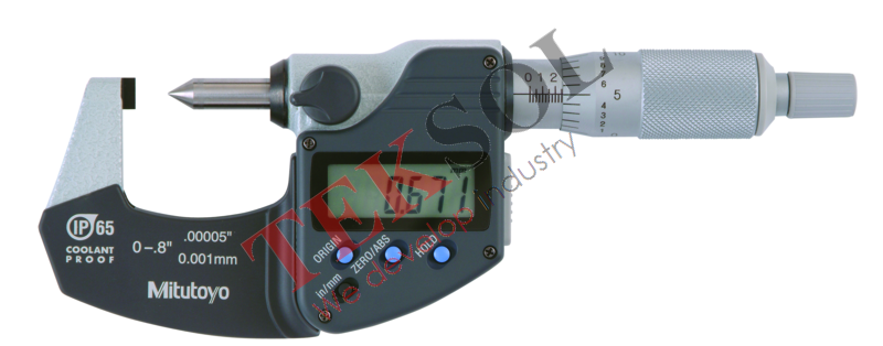 Panme điện tử đo chiều cao mép gấp 342-371-30 0-0.8''/0-20mm  x0.01